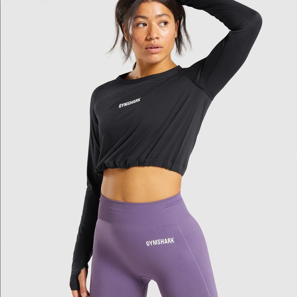 Gymshark lightweight seamless long sleeve crop top